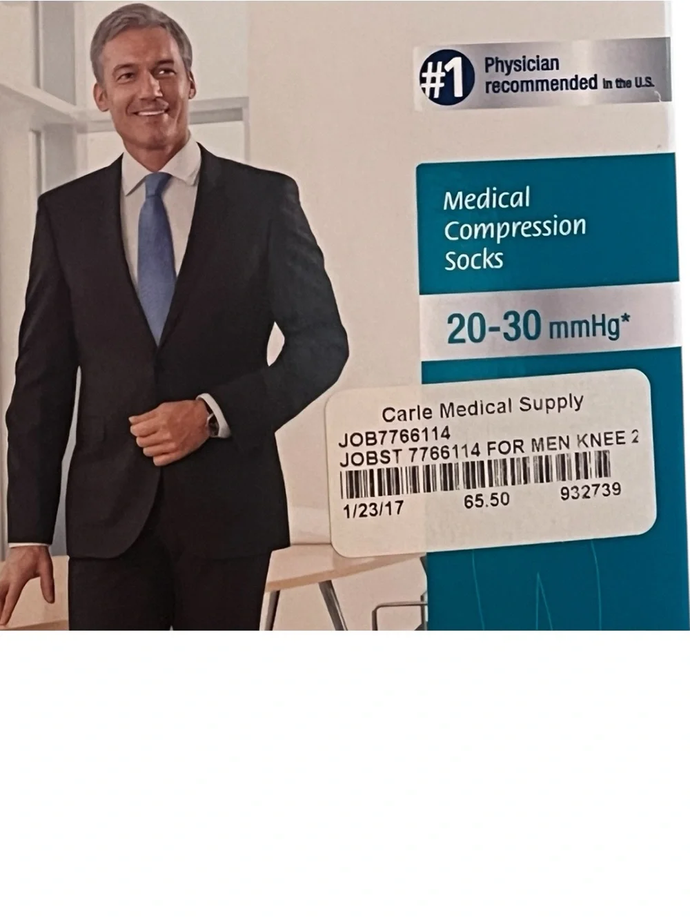 JOBST NEW Men Ambition Medical Compression Socks 20-30 mmHg. Size 5. (L)